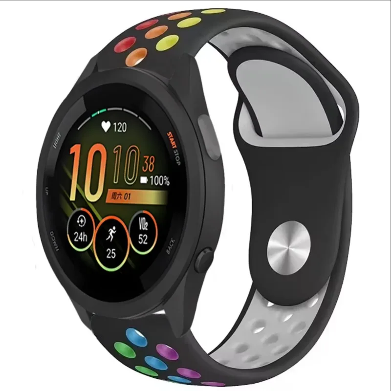 20mm 22mm 18mm Silicone Strap for Garmin Active 5/Vivoactive 5 Breathable Band Garmin Forerunner 55 965 165 265 265S/Venu 3 3/2S