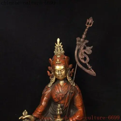 9'' purple copper bronze Gilt too old gentleman gourd immortal Buddha statue