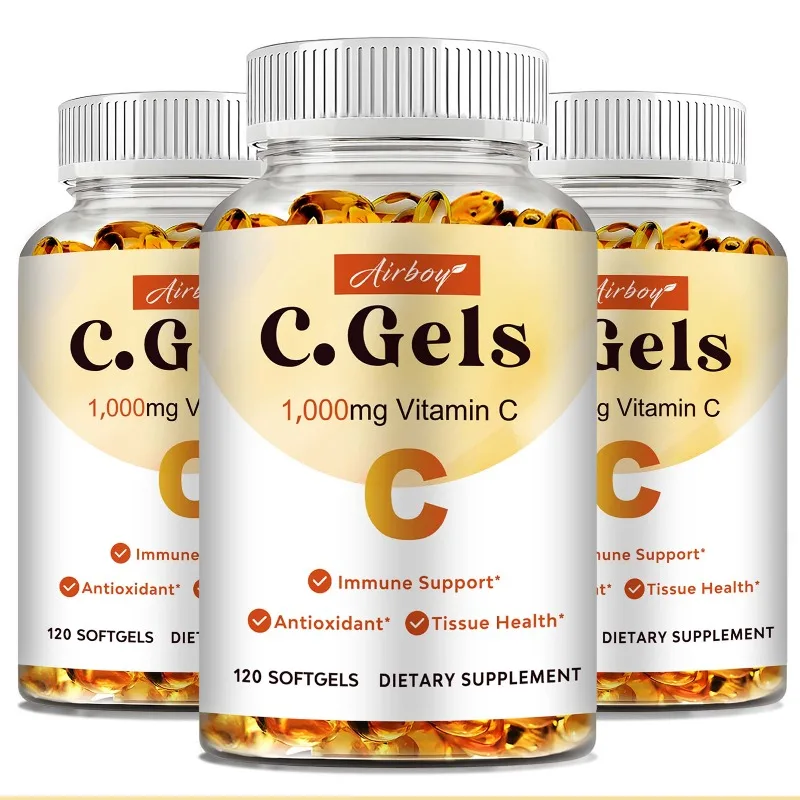 

Мягкие капсулы с витамином С — антиоксидант помогает энергетическим производством и пополнением коллагена, способствует здоровью кожи, волосам и ногтях.