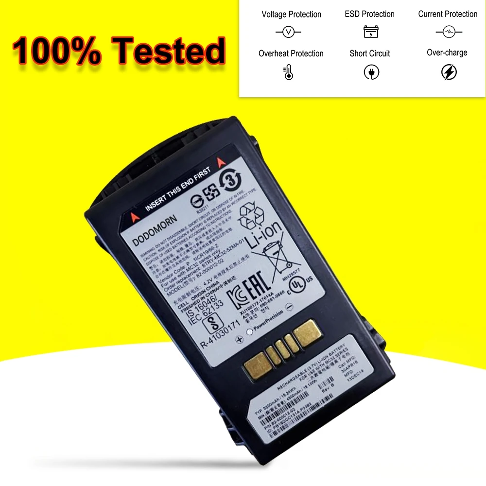82‑000012‑02 Battery For Symbol MC32N0 MC3200 MC32N0‑G MC3300 Handheld Data Collector BTRY‑MC32‑52MA‑10