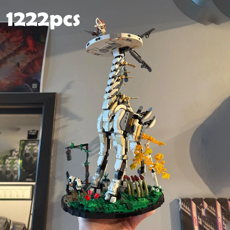 

1222 шт. Horizon Monster Жираф с длинным вырезом зверь строительные блоки 76989 кирпичи на Рождество, день рождения для детей, подарок для мальчиков, игрушки