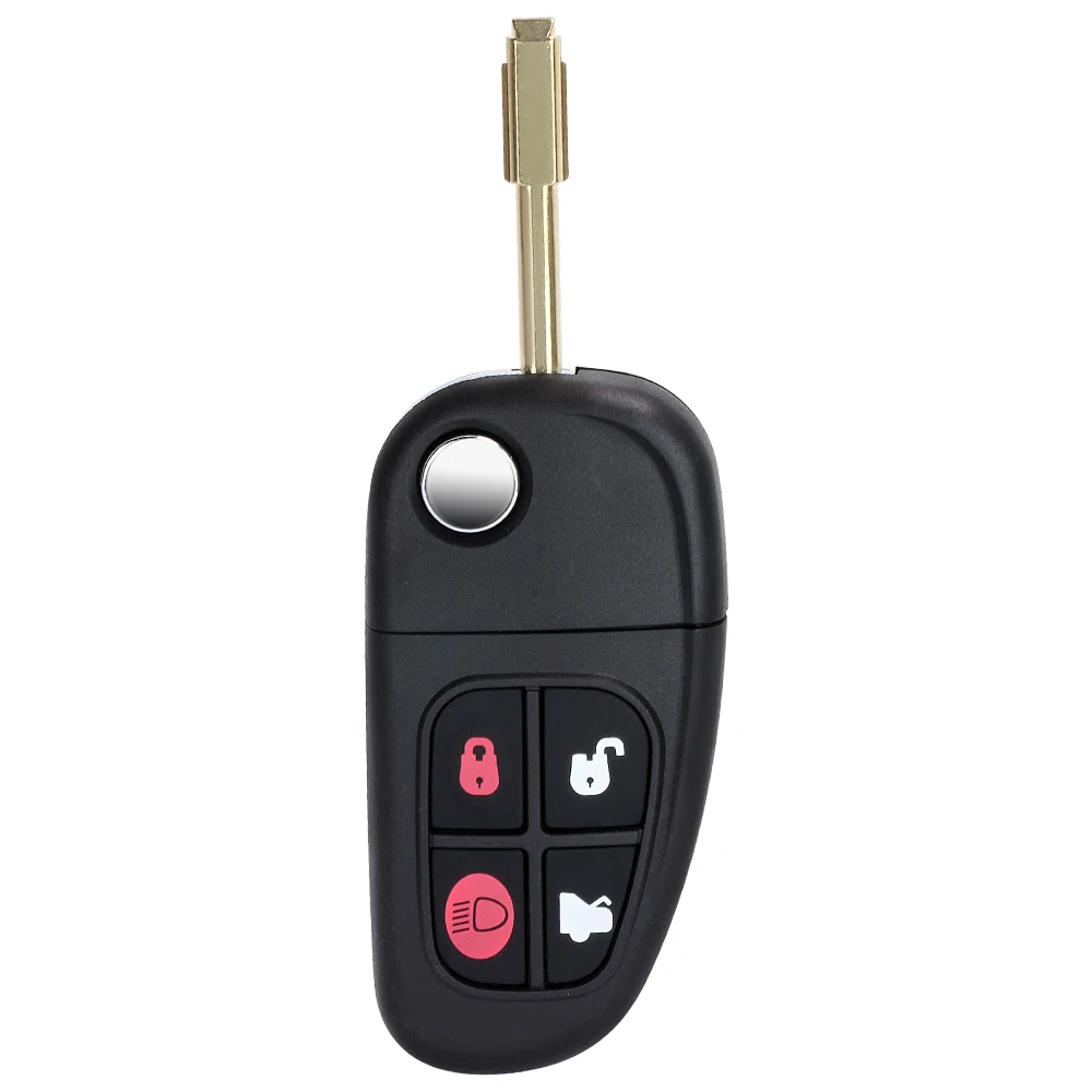 KEYECU 4 Buttons 315MHz 433MHz 4D60 Chip for Jaguar X-Type S-Type XJ XJR Auto Flip Remote Control Key Fob NHVWB1U241, CWTWB1U243