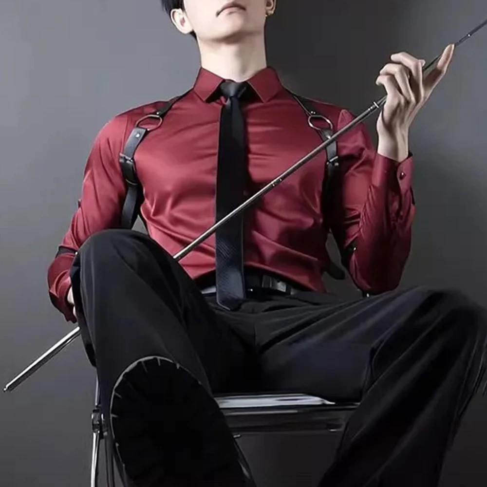 Mens Shirts Shaping Slim Fit Casual Shirts Streetwear Fashion Youth Campus Versatile Male Long Sleeve Tops Men'S Clothing 2025 - Image 3