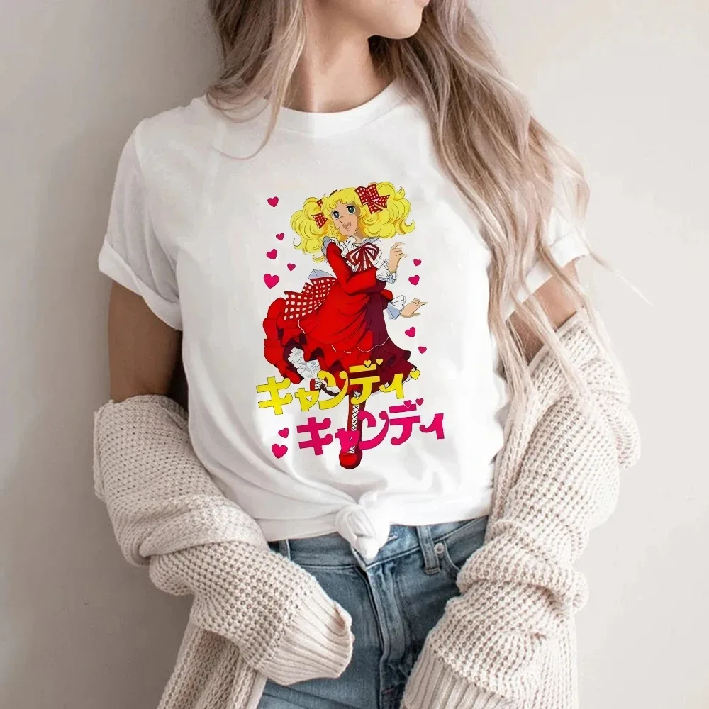 Candy Cartoon Print Streetwear T-Shirt Harajuku Kleidung Mode Mädchen T-Shirt Kurzarm Sommer Tee Lässiges Damen O-Neck Top – Detail 9
