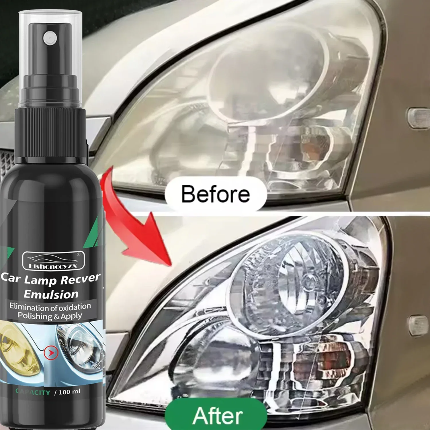 

Car Headlight Restoration Polishing Kits Headlamp Scratch Remover Repair Cleaning Paste Remove Oxidation Headlight Polish Liquid