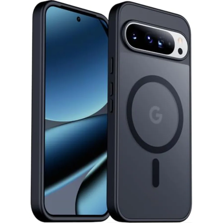 

Magnetic for Google Pixel 10/Pixel 10 Pro Case, Military Grade Drop Protection Slim Translucent Matte Shockproof Anti-Fingerpri