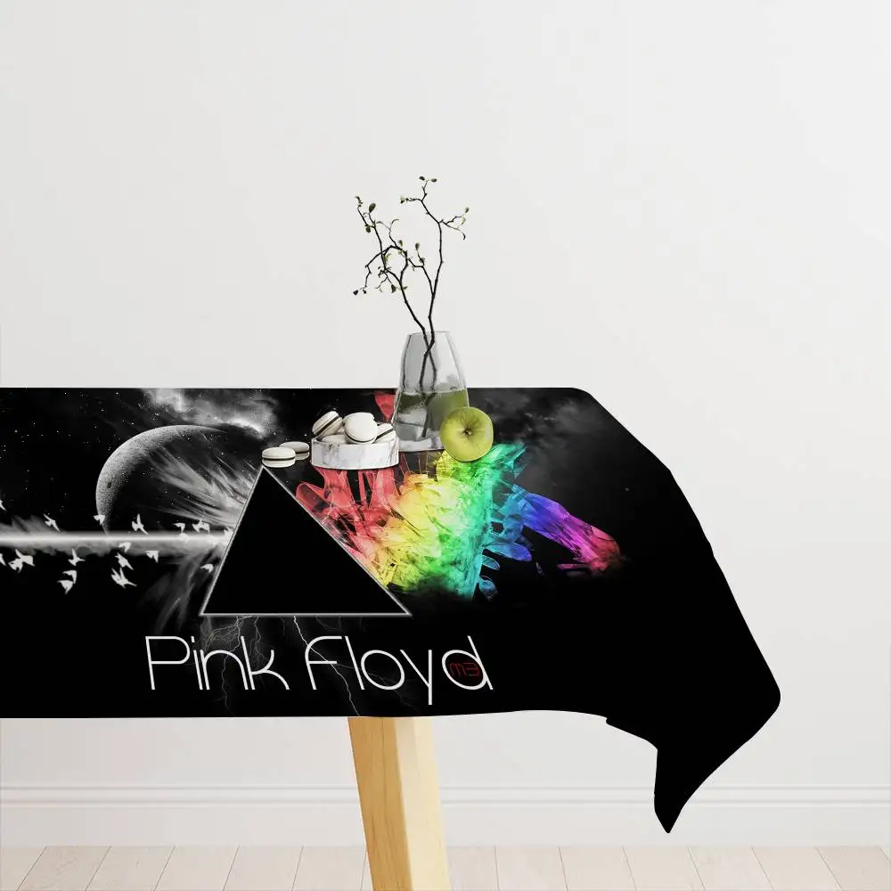 Iconic Rock Band P-Pink Floyds Rectangle Waterproof Tablecloth Party Decor Farmhouse Kitchen Dining Table Wedding Decorations