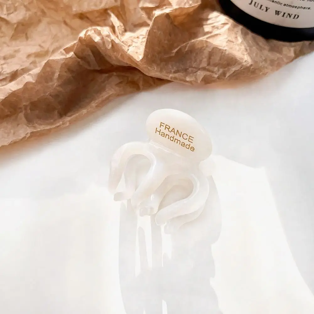 Acetate Pumpkin Grab Clip Hollow Out Korean Style High Ponytail Fixed Artifact Hairpin Shark Clip Small Retro Mini Hair Claw