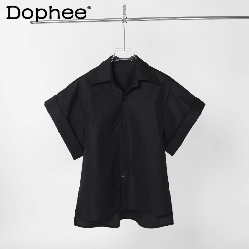 Trendy Loose Comfort Short-sleeve Chic Shirts Men's 2025 Summer New Breathable Shirt Male Lapel Single Row Multiple Buttons Tops