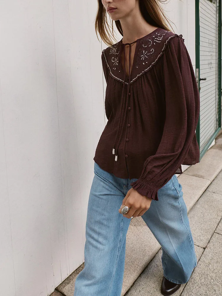 2025 شتاء جديد حلو أنيق متعدد الاستخدامات عادية مطرز التطريز irt الملابس النسائية المرحلة زي تانغ البدلة #3