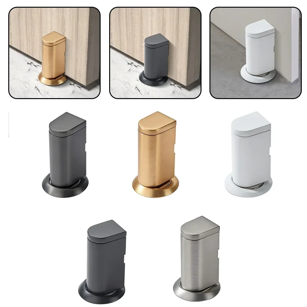 Magnetic Door Stopper Anti-Collision Door Stop Door Touch Holder Zinc Alloy Magnetic Suction Windproof Door Stopper Hardware