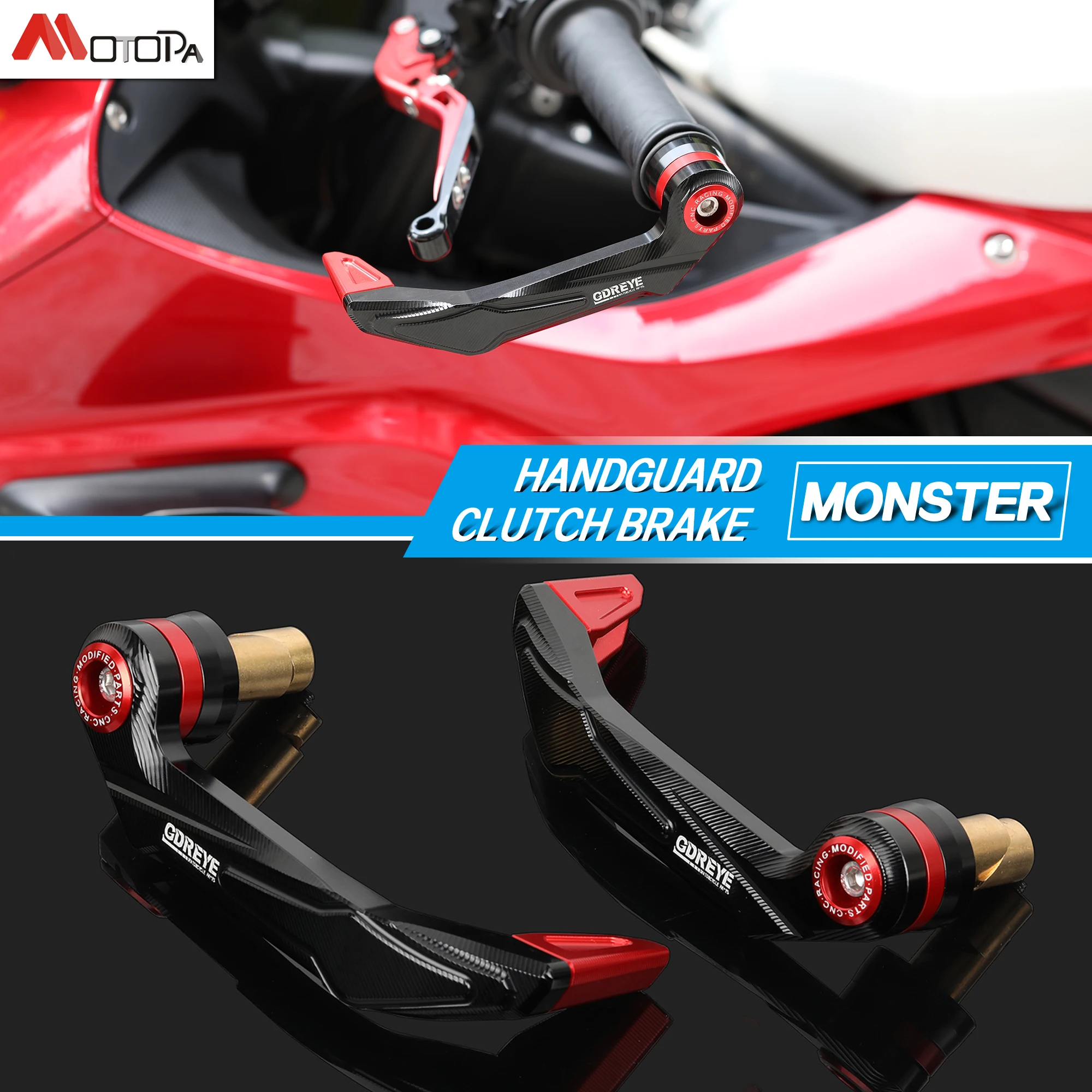 Motorcycle Thick aluminum Grips Guard Brake Clutch Levers Guard For Ducati Monster 821 695 696 797 1200 1200S 1100 1100S