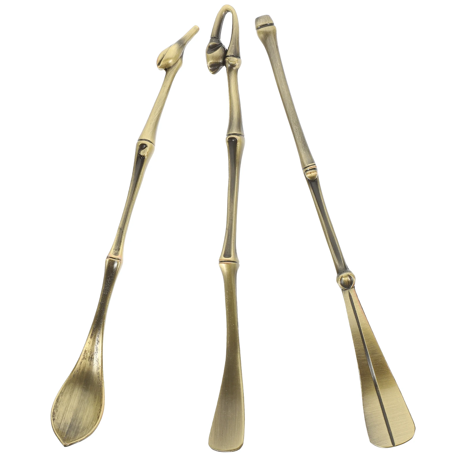 

3pcs Burner Tools Copper Alloy Incense Spoon Shovel Tea Ceremony Supplies Long Handle Ergonomic Design Incense