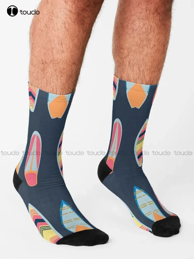 Colorful Surfboards Socks Slouch Socks 360° Digital Printing Personalized Custom Unisex Adult Teen Youth Socks Custom Gift