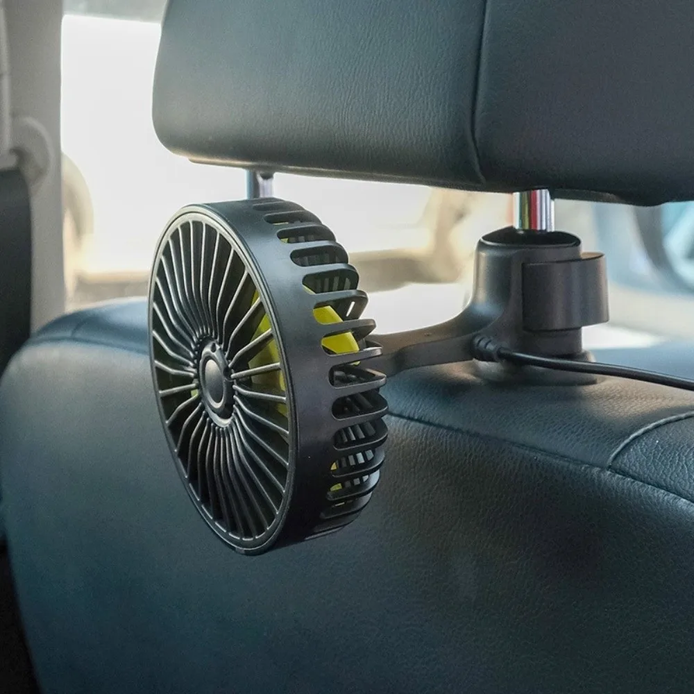 Universal Fit 3-Speed Car Fan Single Head USB Charging Car Back Seat Fan Ventilation Automobile Cooling Fan Car Accessories