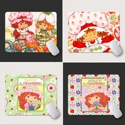 Strawberry-shortcake girl Mousepad Small Office Computer Desk Mat Table Keyboard Big Mouse Pad Laptop Cushion Non-slip