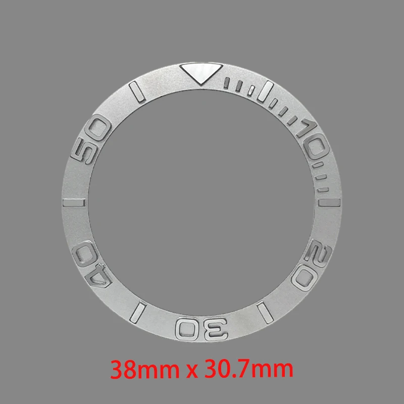38mm×30.7mm Curved Metal Bezel Insert Ring Fits For GMT SRPD SKX007 SKX009 Watch Case NH35 NH36 Movement Men Watch Parts Refit