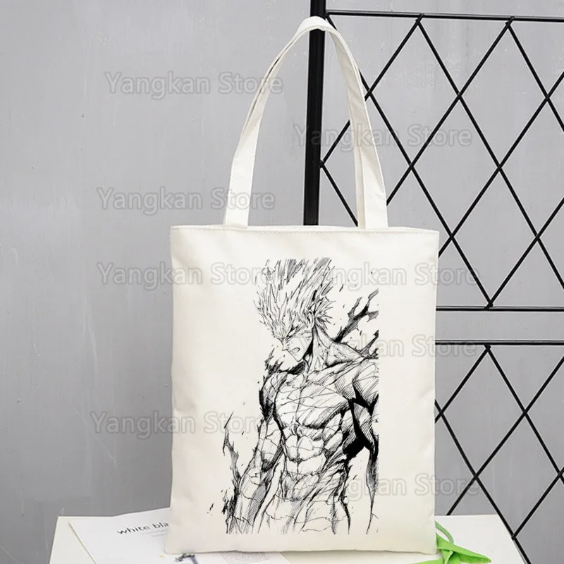 حقيبة قماش فنية من Hero Hunter Garou حقائب تسوق مطبوعة بسيطة للفتيات حزمة عادية للحياة #4