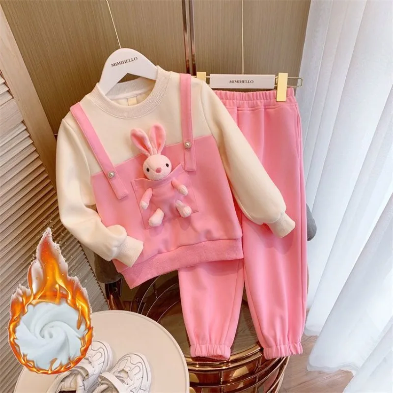 

Spring Autumn New Fashion Round Neck Long Sleeved Children's Clothing Casual Versatile Livel Cute Korean Loose Children's Sets