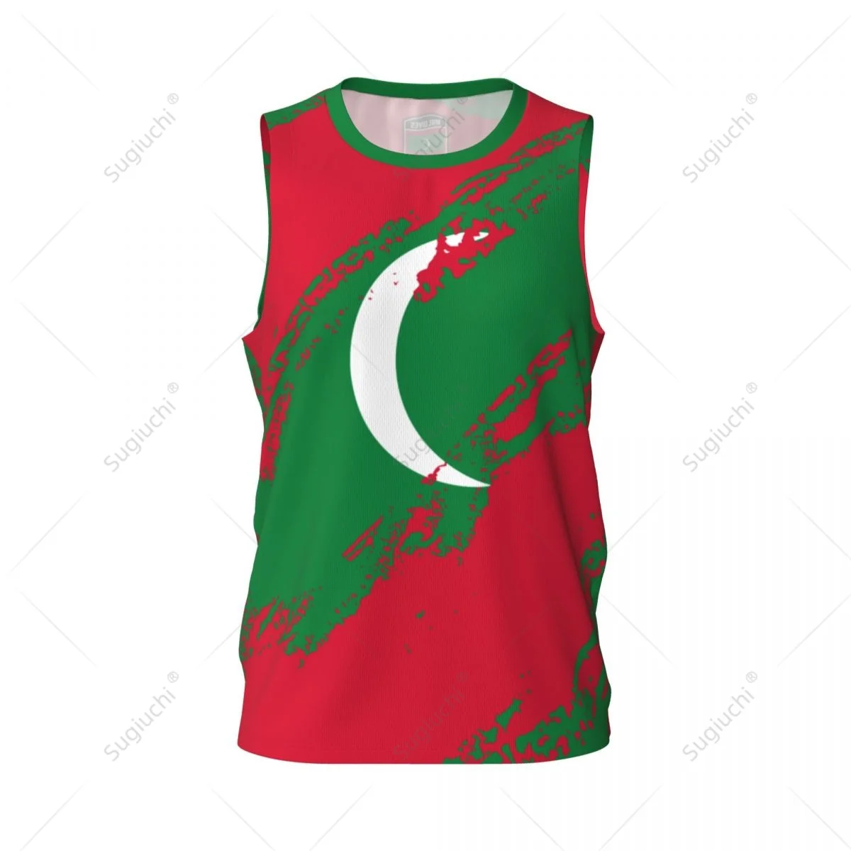 Men Basketball Sports Maldives Flag Running Fitness Multifunction Jersey Sleeveless shirt Custom Name Nunber Exclusive