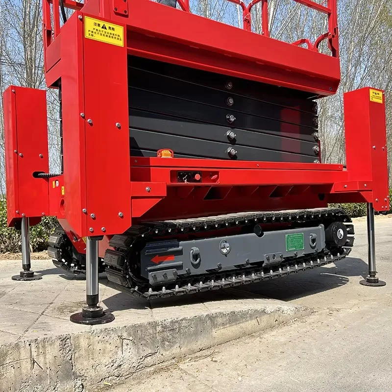 Customized Hydraulic Crawler Scissor Lift Working Platform Personal Electric Tracked Scissors Lift For Rough Terrain