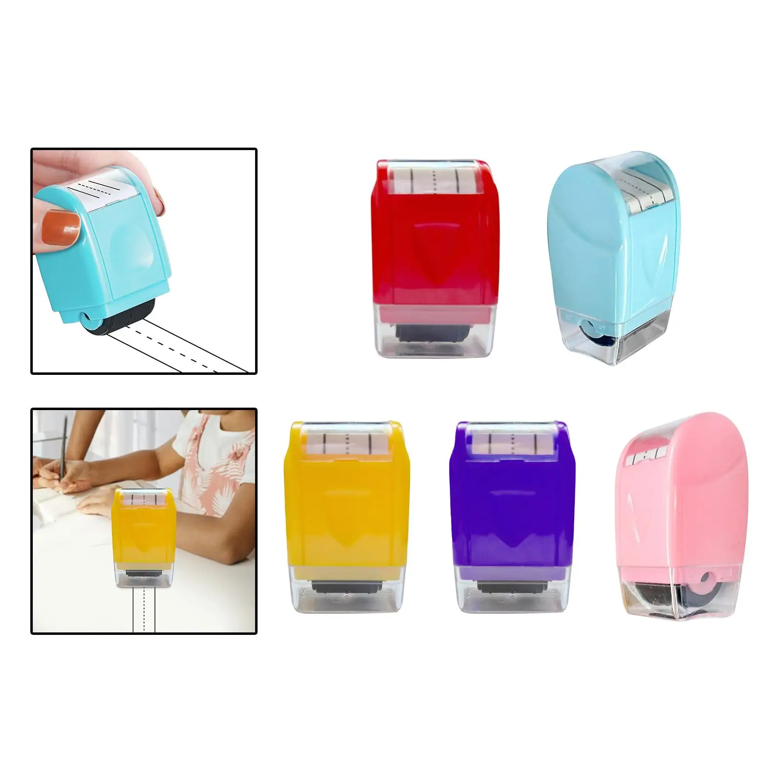 Dashed Handwriting Lines Practice Roller Stamp Practice Self Inking Adults Teacher Stamp for Office Kids Students Classroom Home
