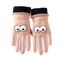 Snow Gloves with Windproof Cuff Winter for Kids Windproof Cartoon Weather Waterproof for Snowboarding