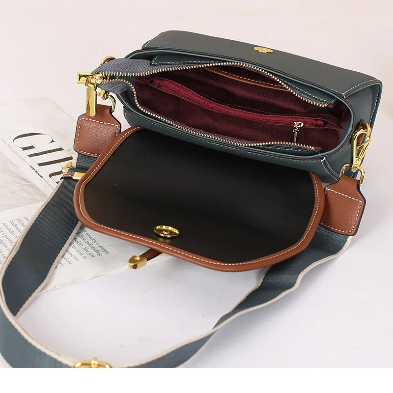 Women's Cowhide Shoulder Bag Crossbody Handbag True Leather Top Layer Chain Highquality Versatile Underarm Retro Fashion Y2k