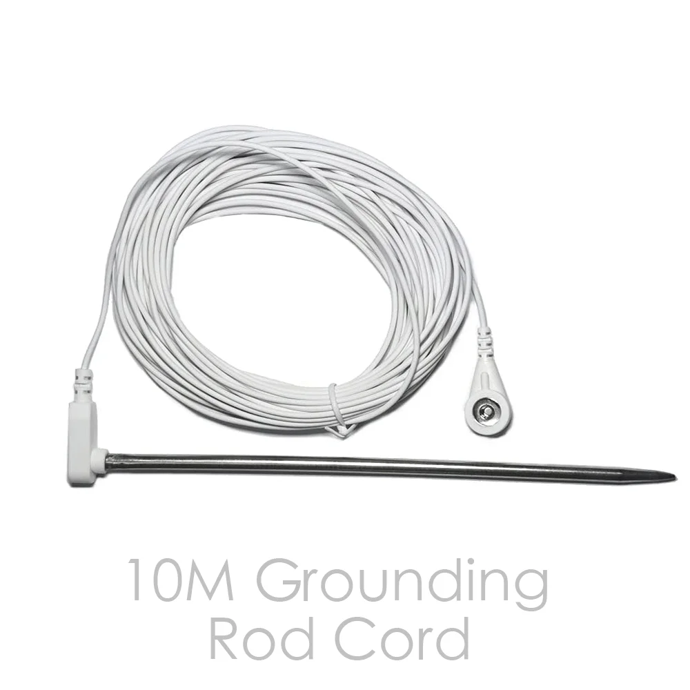 Cable de varilla de conexión a tierra de 33 pies/66 pies, enchufe de toma de tierra con cable de conexión a tierra para estera/hoja de puesta a tierra/funda de almohada