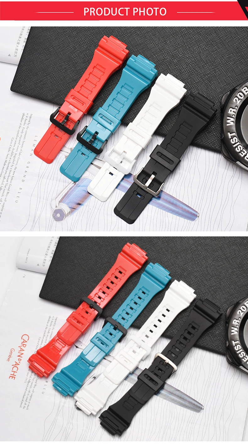 سيليكون الراتنج حزام الساعات ل C-asio AQ-S810w/800 AQS810WC 5208 TRT-110H AEQ-110w AE-1000W W-735H SGW-300H MRW-200H F-180WH حزام #3