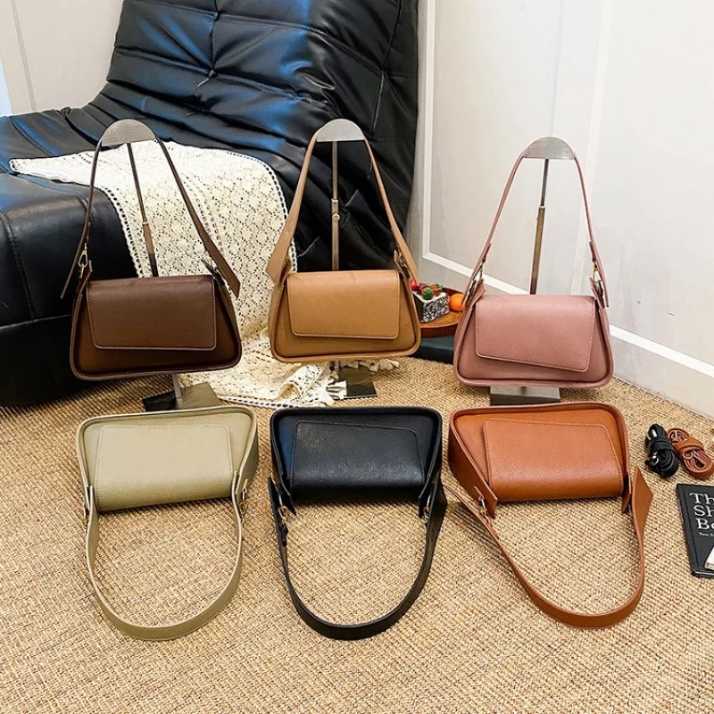 

Luxury Ladies Fashionable Leather Crossbody Bag Trendy Commuter Classic Elegant Women's Casual Simple Vintage Shoulder Bag