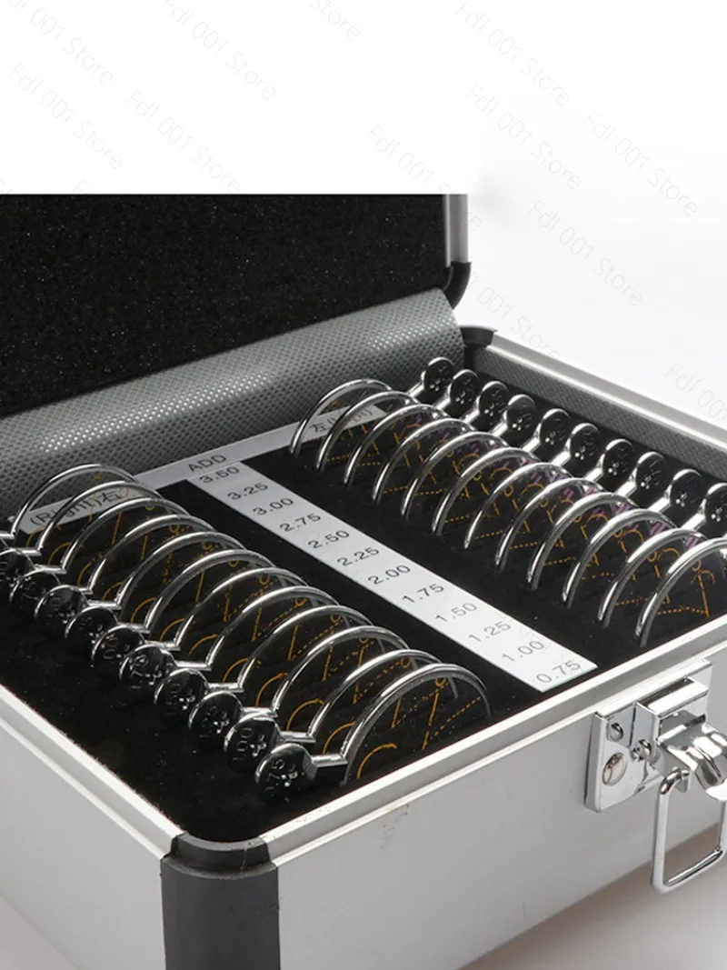 asymptotic multi-focus experience plate, film multi-focus try-on optometry insert box, progressive lens try-on experience box