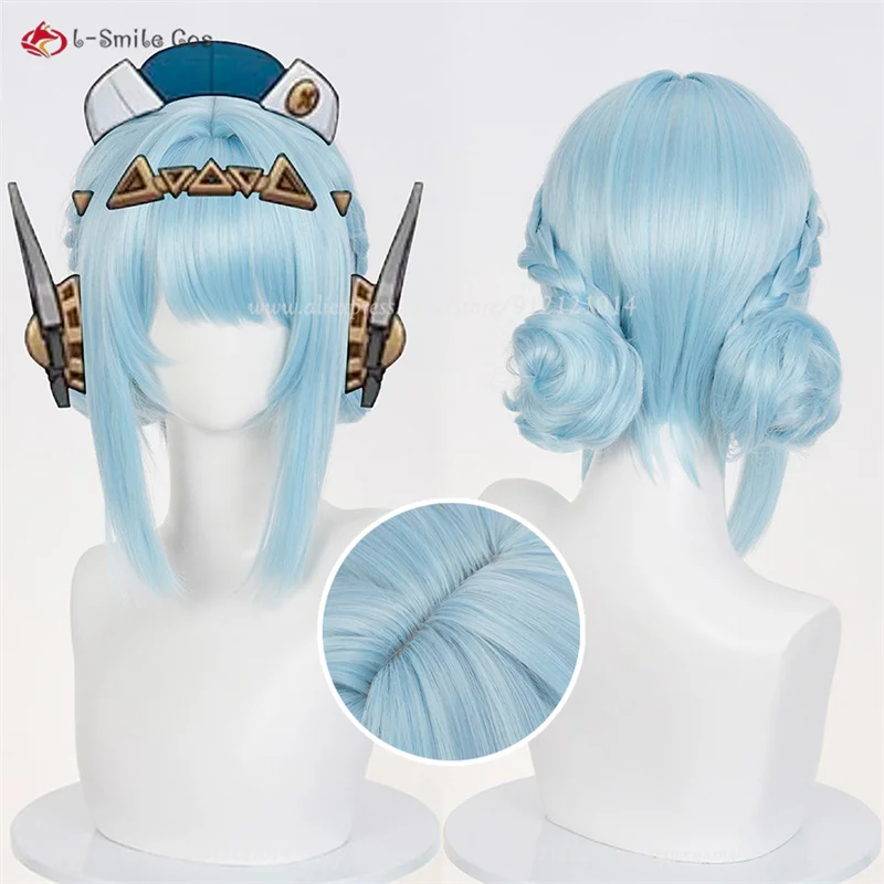 

Ineffa Cosplay Wig Light Blue 40cm Short Wigs Heat Resistant Synthetic Hair For Women Costumes Anime Cosplay Wigs Halloween