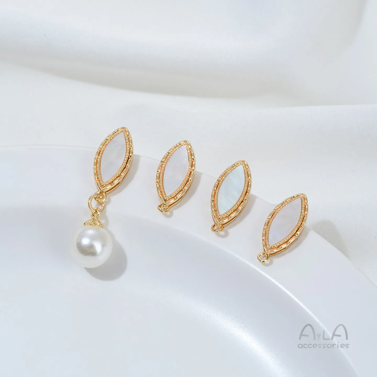 

R630 Серьги-гвоздики из настоящего золота 14 карат, серьги, подвески, серьги с жемчугом ручной работы, аксессуары и материалы