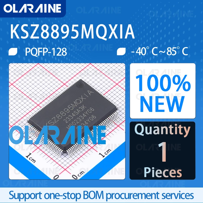 KSZ8895MQXIA PQFP-128 100%NEW Original Communication network Ethernet Data rates 10/100 Mb/s Standard10BASE-T 100BASE-TX IC chip