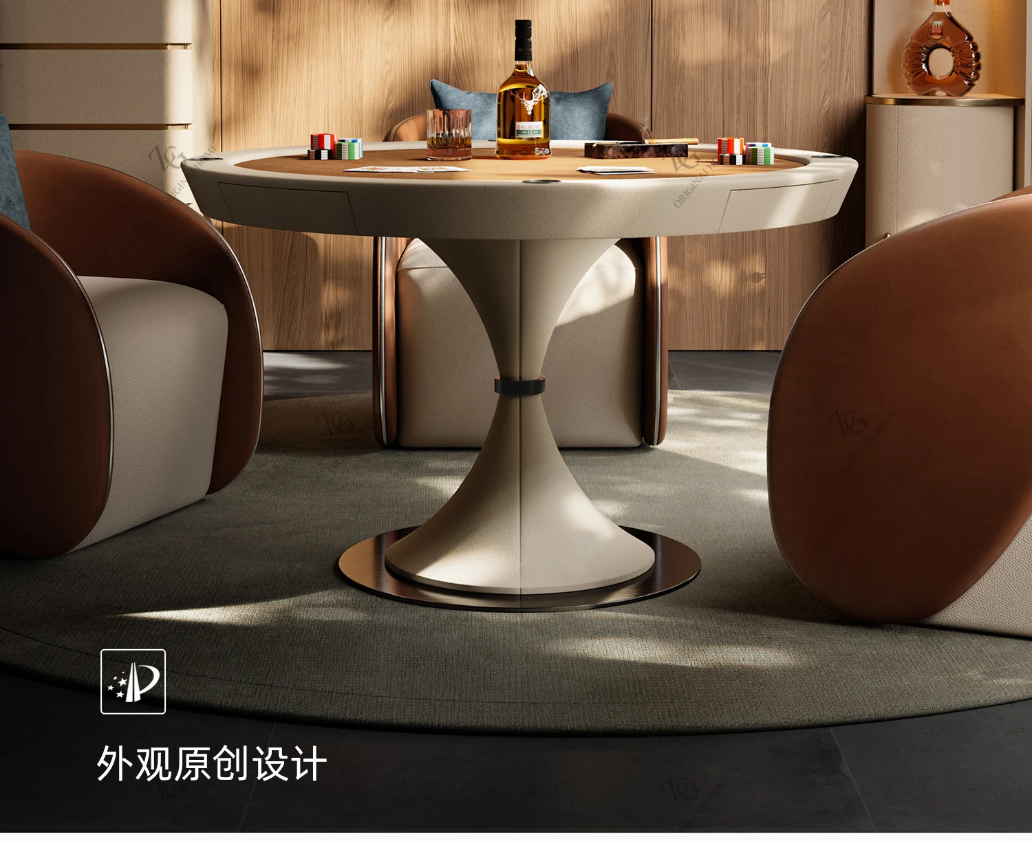 

Premium egg special table Italian light luxury high-end solid wood professional egg table