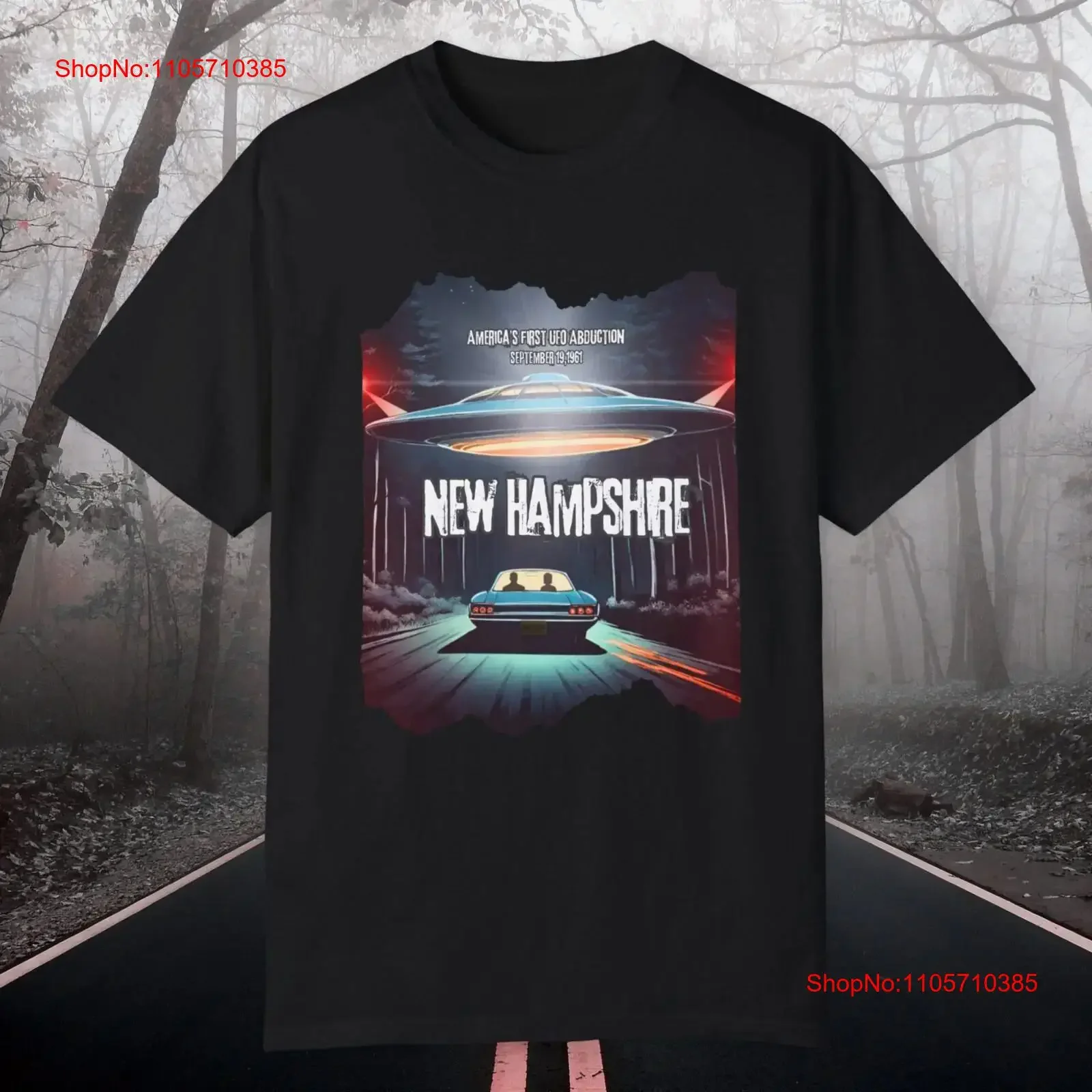 New Hampshire UFO Abduction T shirt Close Encounter Sci Fi Alien Apparel Extraterrestrial vintage Washed graphic