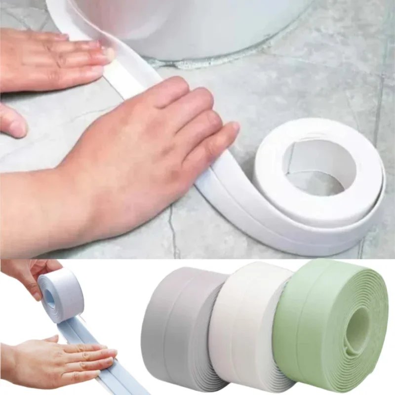 1 Roll of Kitchen Anti-mold and Waterproof Tape, Moisture-proof Kitchen and Bathroom Sink Gap, Beautiful Seam Toilet Sticker