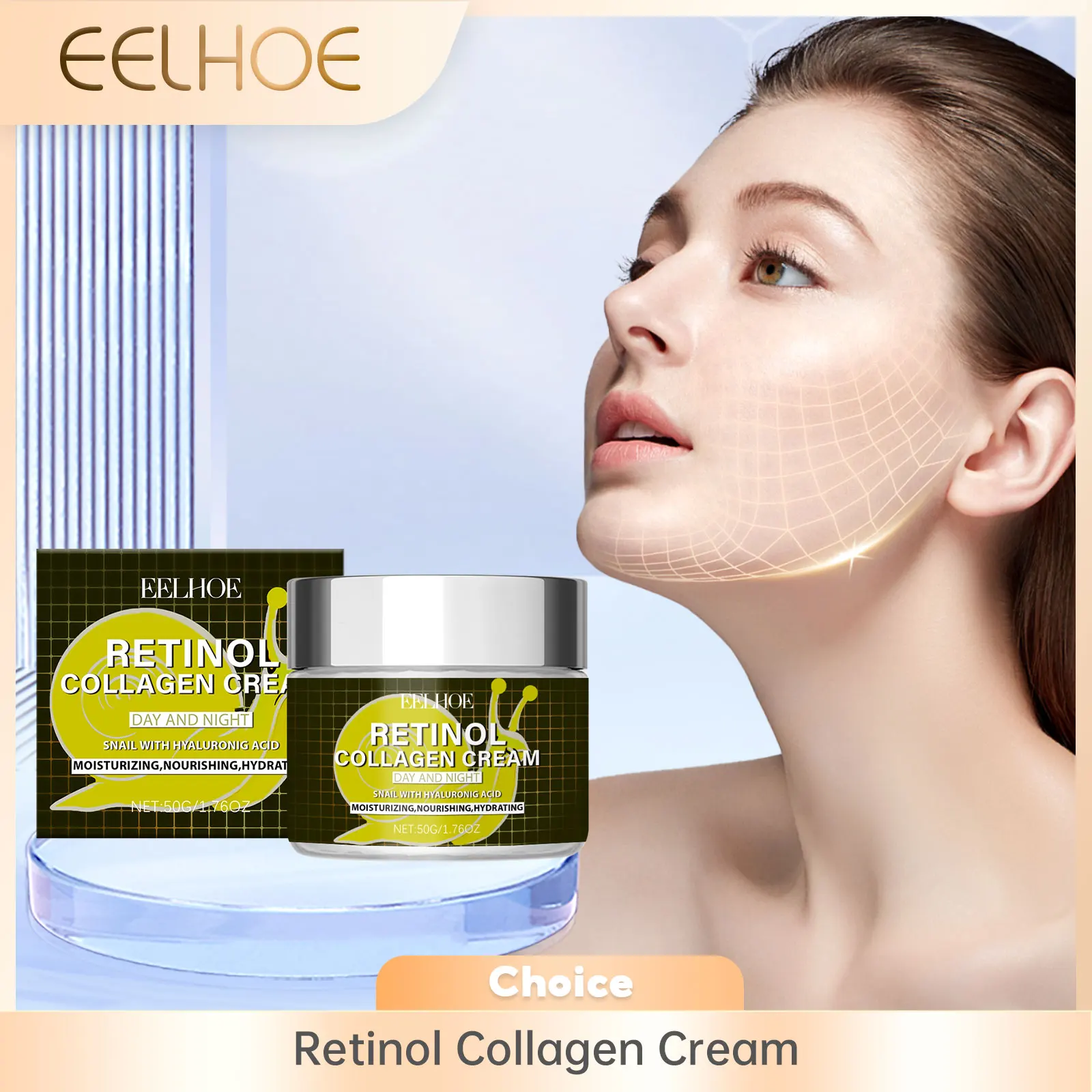 

Retinol Collagen Face Cream Repair Damaged Skin Improve Skin Elasticity Fade Fine Lines Brightening Moisturizing Dry Skin Care