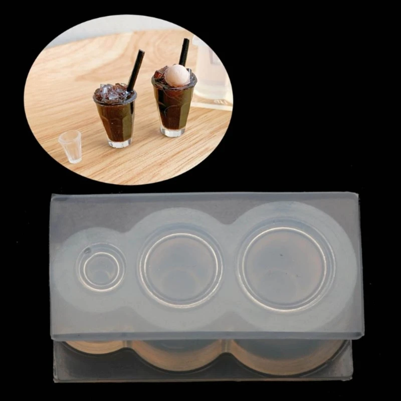 Mini moldes silicona para taza, molde resina epoxi para manualidades, Mini moldes para postres