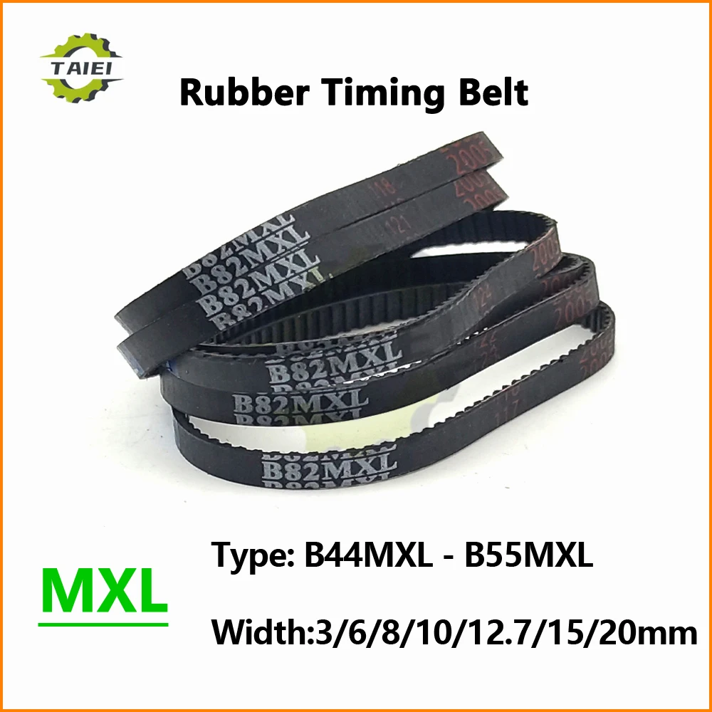 MXL Rubber Synchronous Belt B44 B45 B46 B47 B48 B49 B50 B51 B52 B53 B54 B55 Width 3mm-20mm 3D Printer Timing Drive Toothed Belt