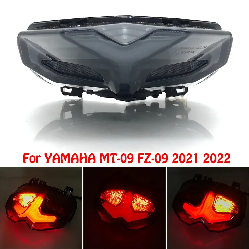 

For Yamaha MT09 MT-09 SP FZ09 FZ-09 2021-2022 Motorcycle LED Taillight Brake Light Rear Warning Lamp Turn Signal Light