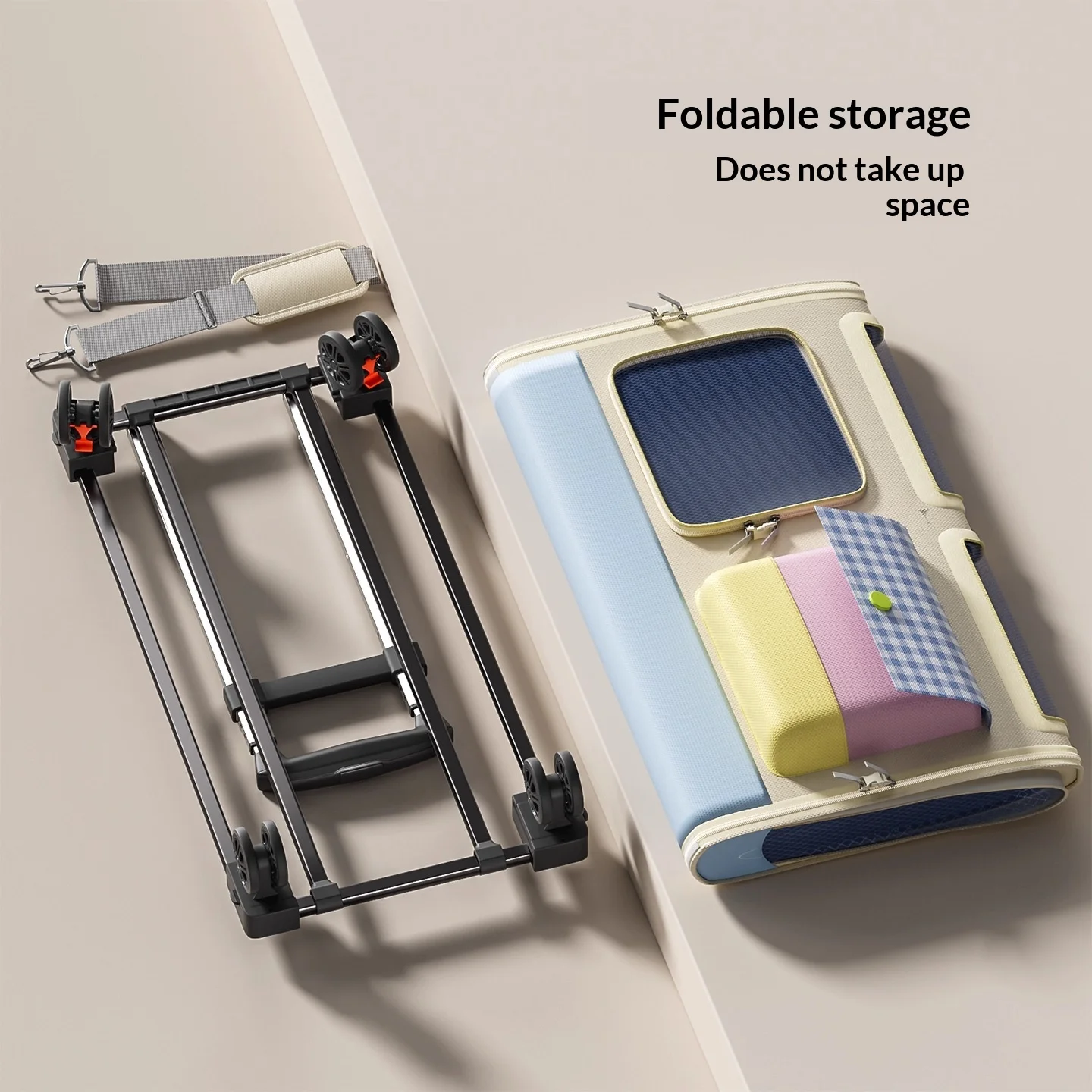 Maleta transportadora para gatos con ruedas, mochila viaje y vibración - imagen 4