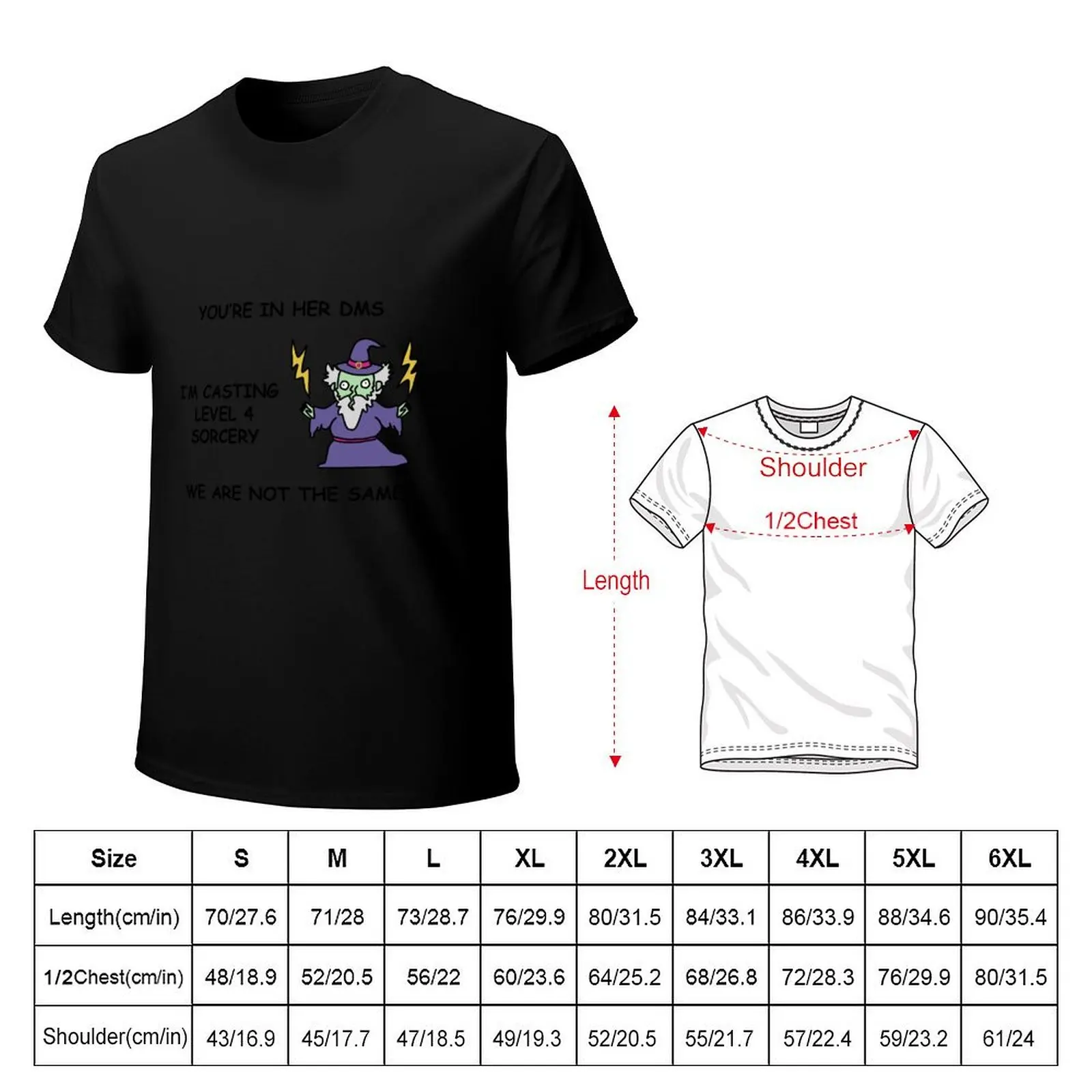 You’re In Her DMs. I’m Casting Level 4 Sorcery. We Are Not The Same. T-Shirt t shirt man cotton T-Shirt