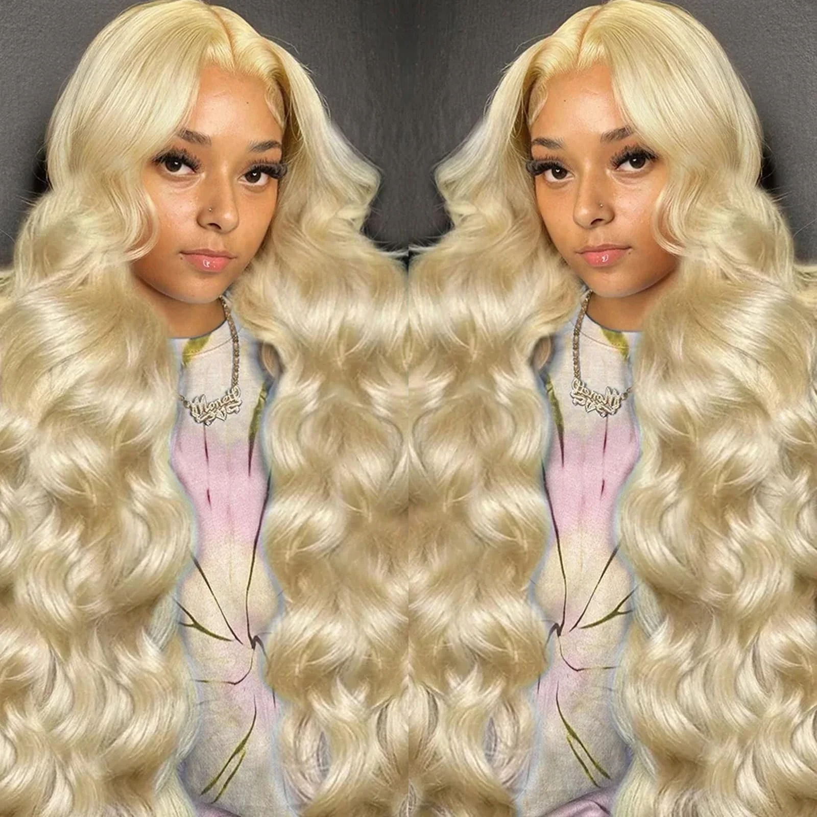 

30 inch Long Glueless Wigs Human Hair 613 Blonde 13x4 HD Transparent Lace Frontal Curly Wigs Body Wave Lace Front Wig for Choice