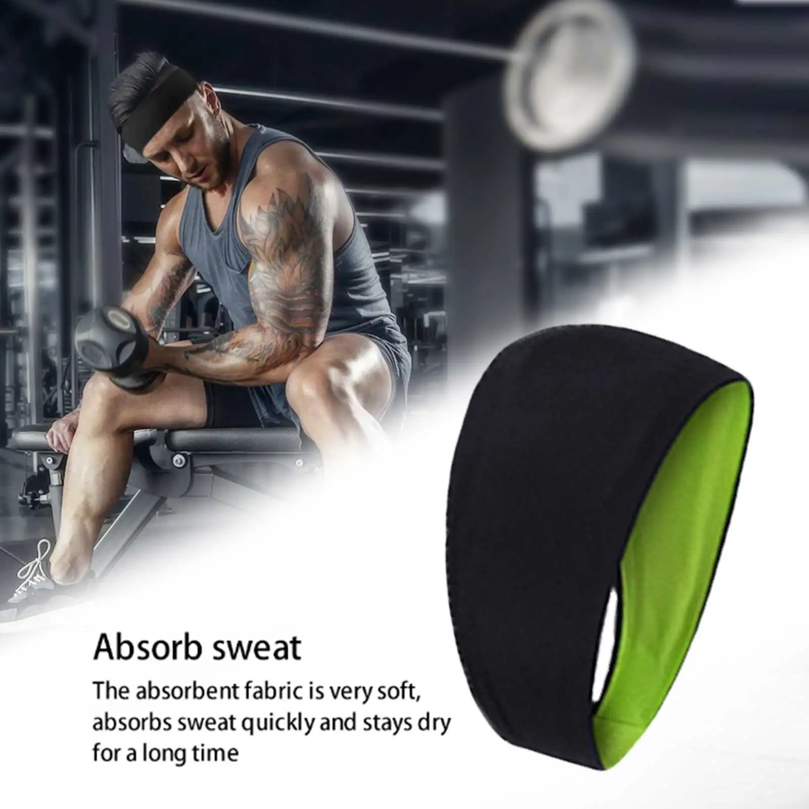 1PC Cycling Yoga Sports Sweatband Headband Men Sweatband Breathable Headband Sport Yoga Hair Bands Head Sweat Bands