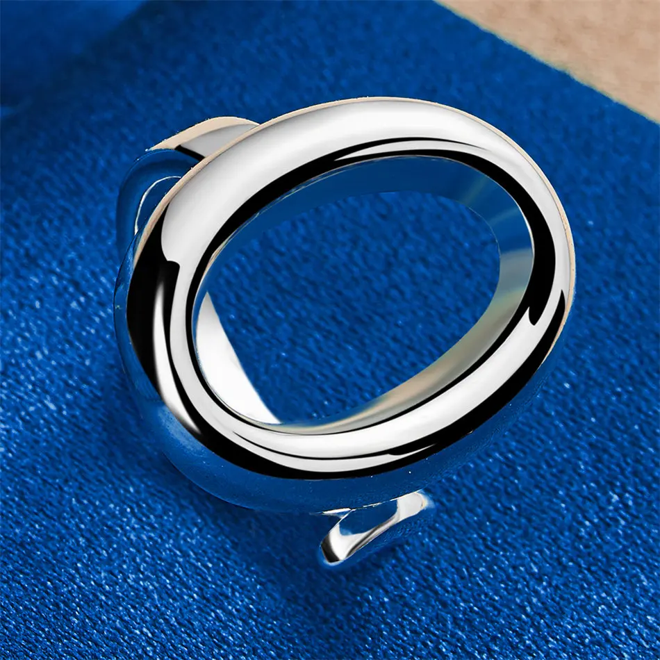 1 قطعة 925 الفضة النقية مخرمة حساسة حلقة مستديرة للنساء مجوهرات هدايا اكسسوارات الزفاف #6