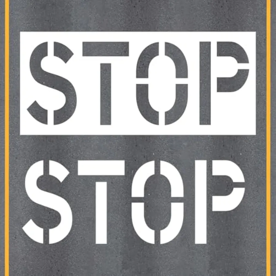 

36-дюймовый трафарет для разметки дорог из силикона, сверхпрочный, для асфальта и бетона, многоразовый, складной, для парковок