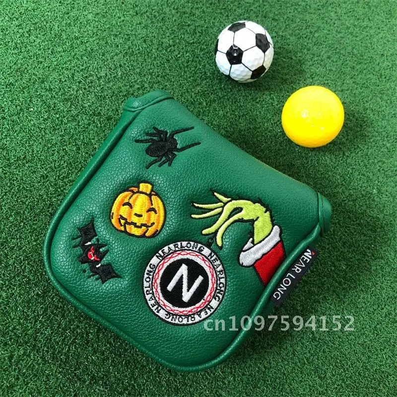 

Personality Golf Putter Cover in Leather with Magnetic Closure Square Design Outdoor Golf Club Accessory Sneaker Pole Cover