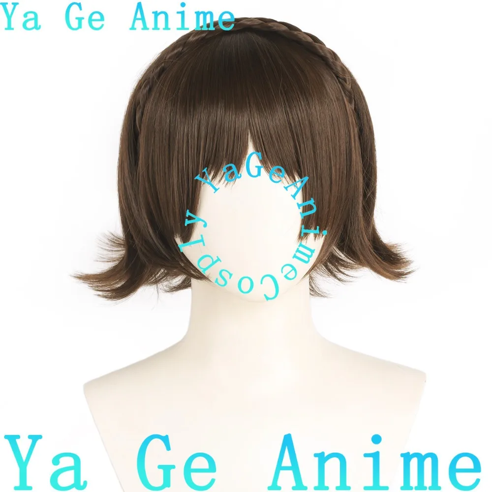 Peluca de Cosplay de Yage Makoto Niijima con Cuero Cabelludo Simulado, Trenza de Juego, para Anime, Halloween, Carnaval, Cabello Sintético Resistente al Calor
